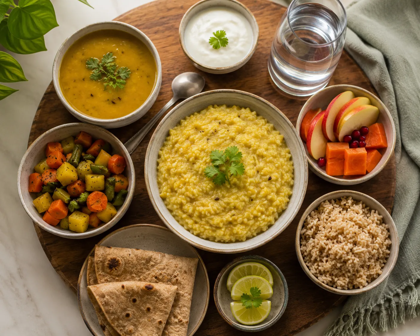 Healthy high fibre diet and light meals during hernia surgery recovery